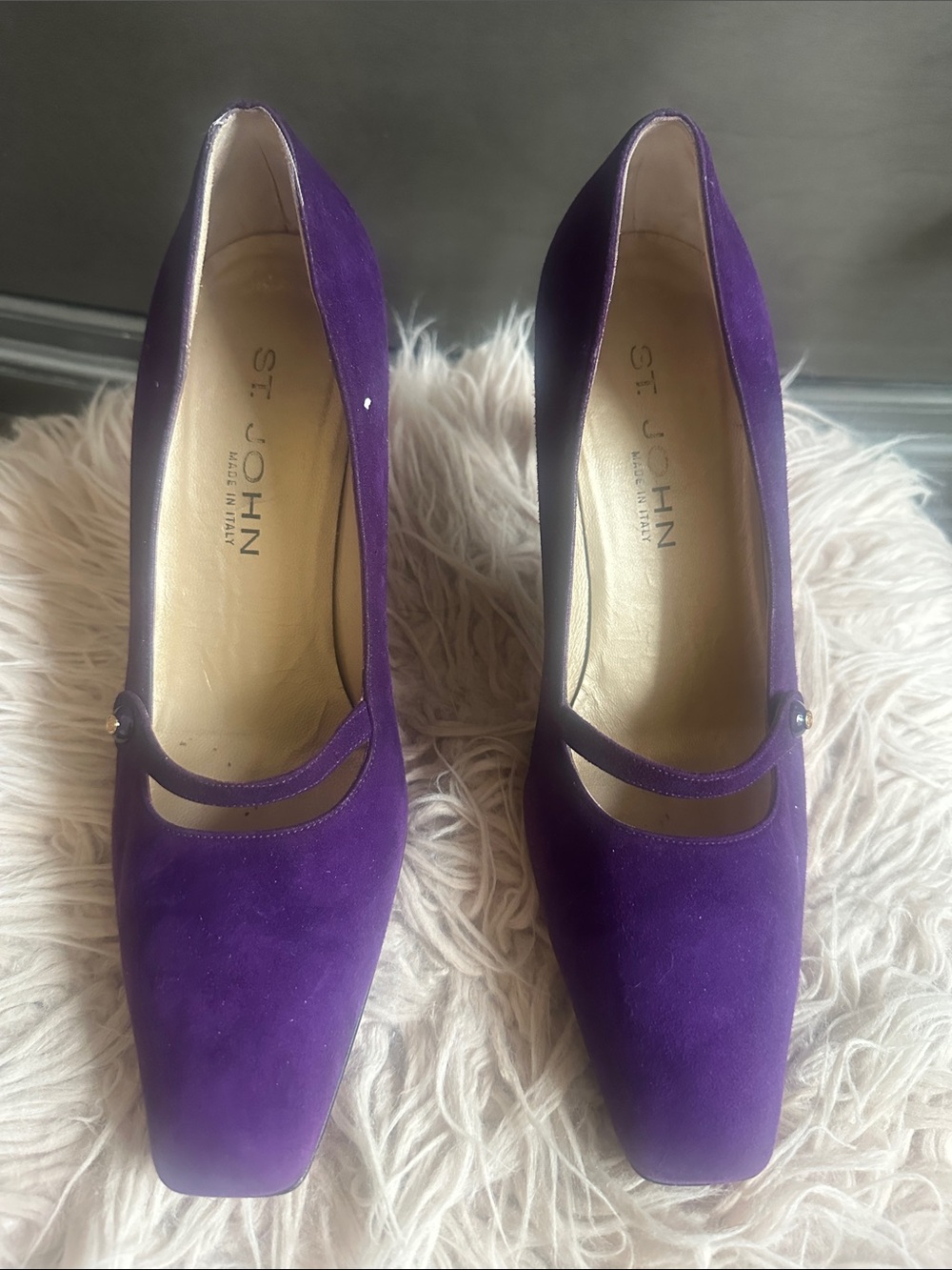 St. John Purple Suede Mary Jane Heels - Picture 6 of 6
